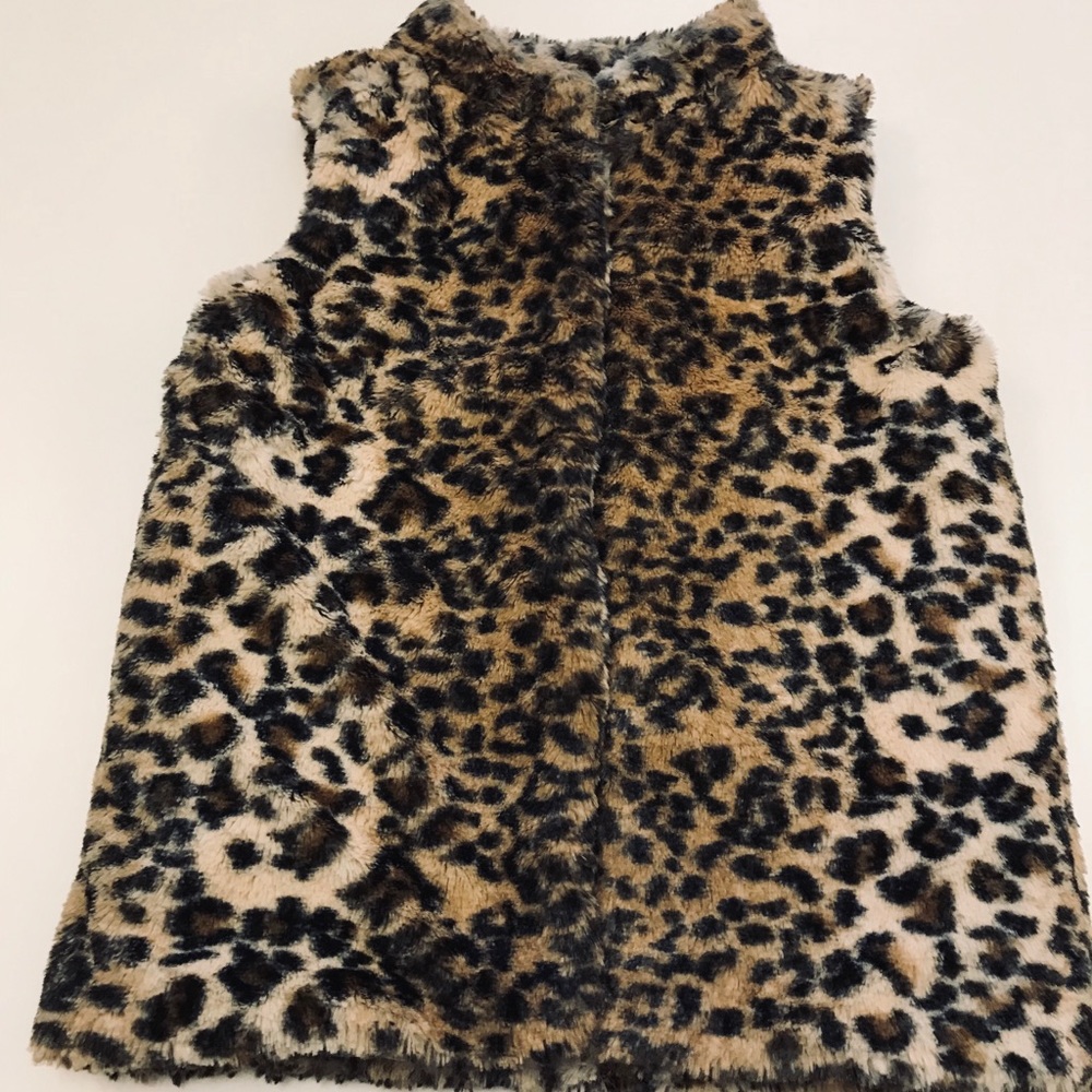 Faux-Fur Girls Cheetah Vest